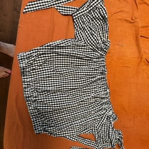 Gingham off the shoulder top